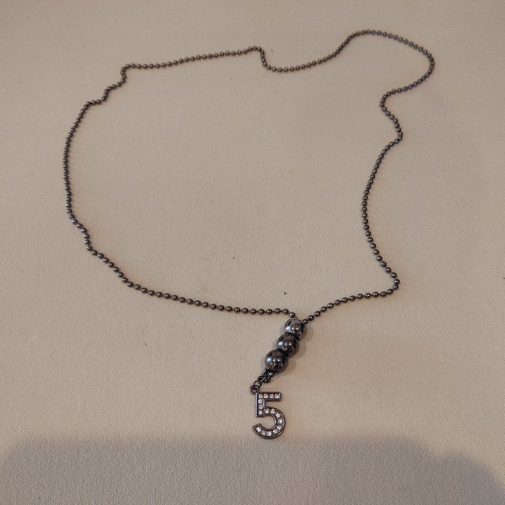 Metal Hip Hop Necklace Bling Number 5 Metal Hip Hop Necklace Bling Number 5
